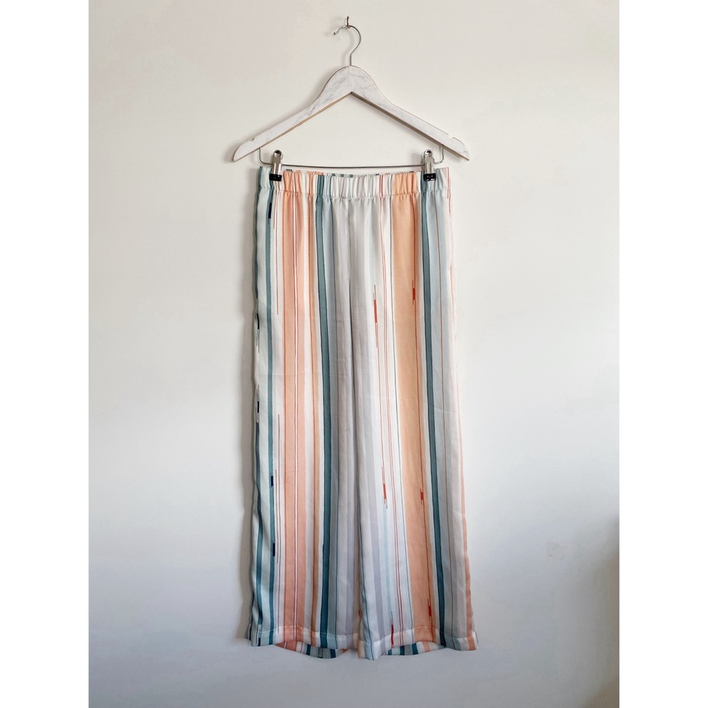 Peserico Orange and Green Wide Leg Pants